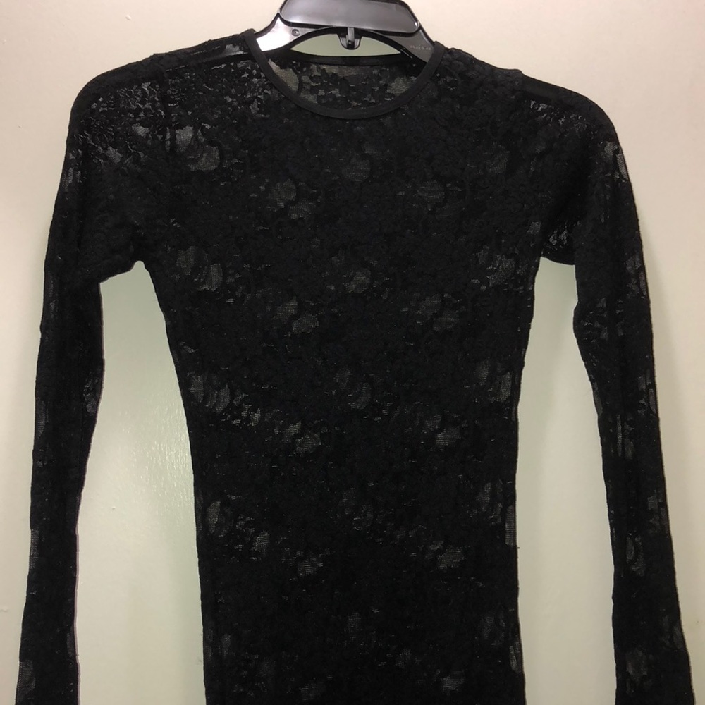 Sheer black American apparel dress